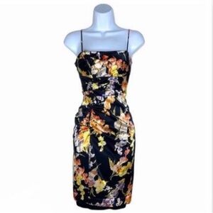 David Meister Floral Ruched Knee Length Cocktail Dress 4